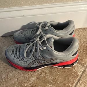 Asics Womens Gel Kayano 26 Gray Mesh Athletic Running Shoes Size 9.5